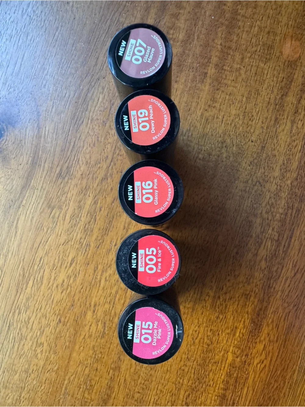 Set of 5 Revlon super lustrous lipsticks